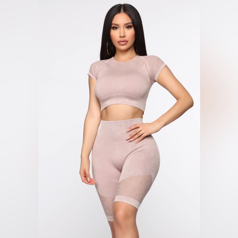 Fashion Nova active biker short set